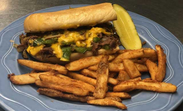 Philly cheesestaek and fries
